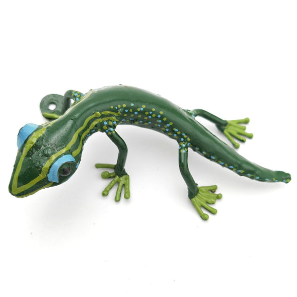 Gecko aus Recycling Metall. Dekoration für Haus und Garten.