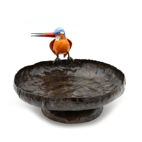 Vogeltränke "Eisvogel", Gartenfigur, Gartendekoration