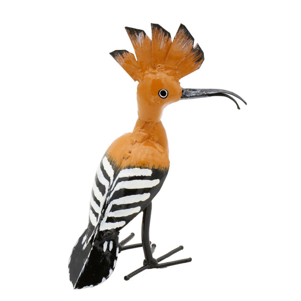 Wiedehopf Vogel aus Recycling Metall. Dekoration für Haus und Garten.