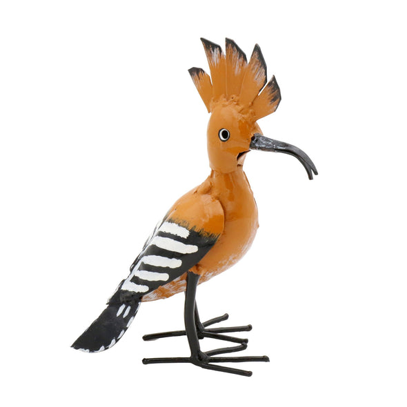 Wiedehopf Vogel aus Recycling Metall. Dekoration für Haus und Garten.