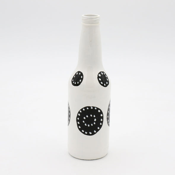 Upcycling Flasche aus Glas. Interior Dekoration Vase Kerzenstaender Raeucherstaebchen Duftstaebchen. Handgearbeitete Unikate.