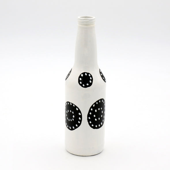 Upcycling Flasche aus Glas. Interior Dekoration Vase Kerzenstaender Raeucherstaebchen Duftstaebchen. Handgearbeitete Unikate.
