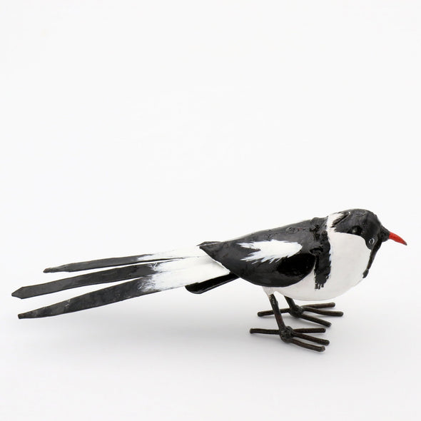 Austernfischer Vogel aus Recycling Metall. Dekoration für Haus und Garten.