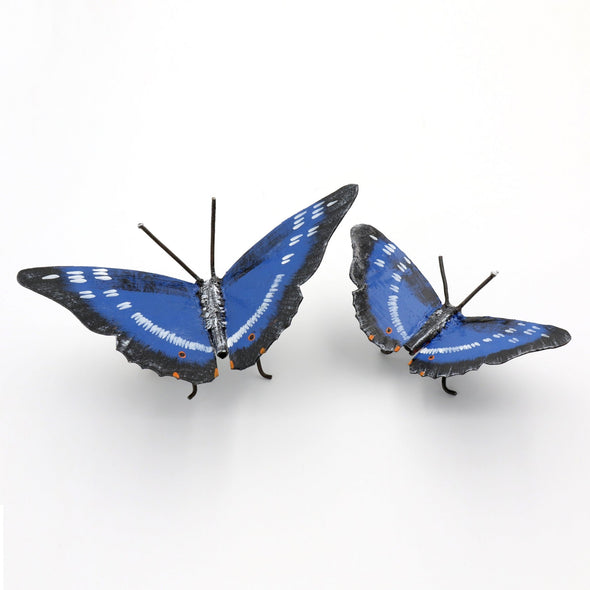 Großer Schillerfalter Schmetterling aus Recycling Metall. Dekoration für Haus und Garten.