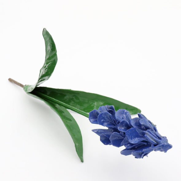 Hyazinthe Blume aus Recycling Metall.. Dekoration für Haus und Garten.