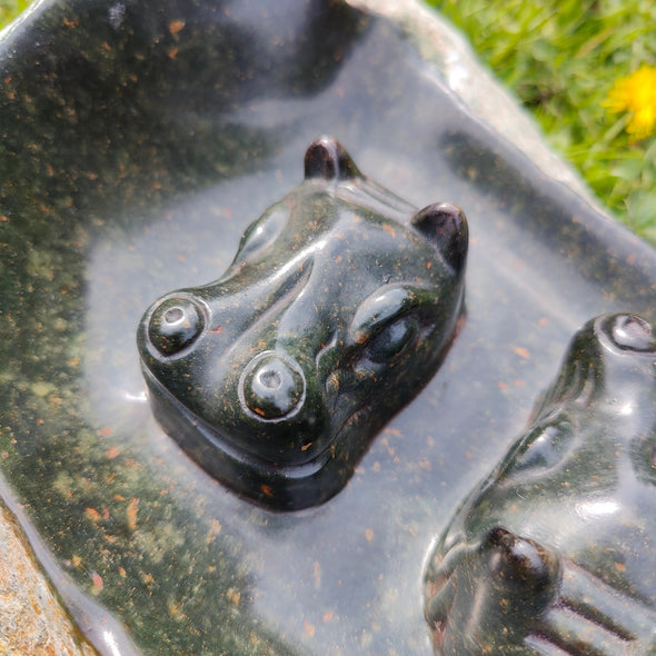 Vogeltränke Hippo Unikat #108 Künstler: Timothy Rukodzi