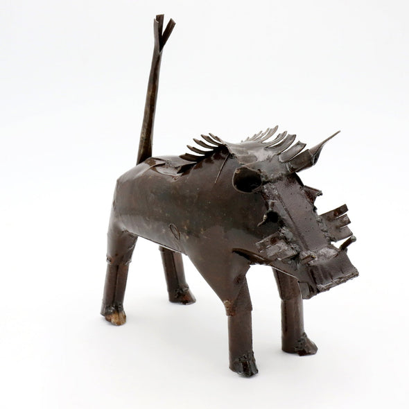 Warzenschwein aus Recycling Metall. Dekoration für Haus und Garten.