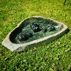 Vogeltränke Hippo Unikat #106 Künstler: Timothy Rukodzi