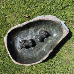 Vogeltränke Hippo Unikat #117 Künstler: Timothy Rukodzi