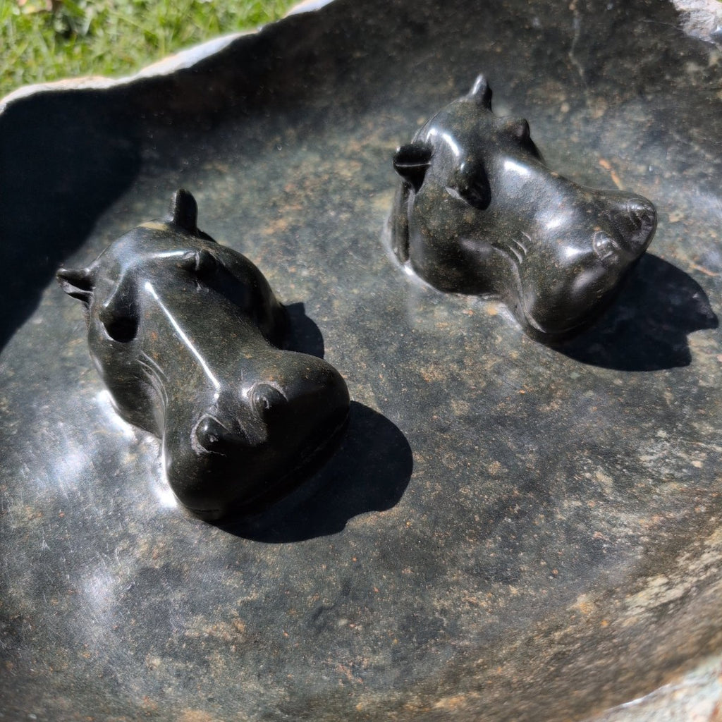 Vogeltränke Hippo Unikat #151 Künstler: Timothy Rukodzi