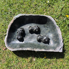 Vogeltränke Hippo Unikat #152 Künstler: Timothy Rukodzi