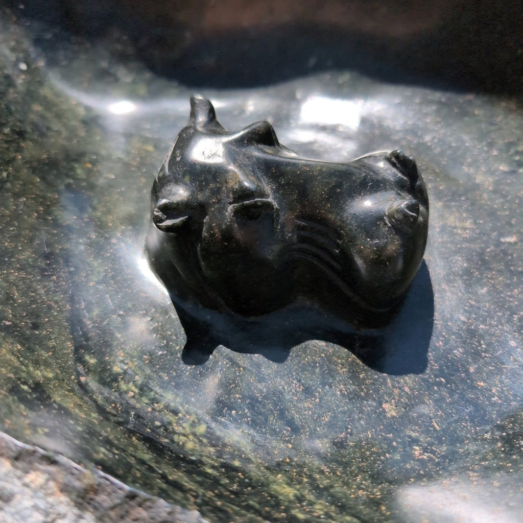 Vogeltränke Hippo Unikat #3 Künstler: Timothy Rukodzi