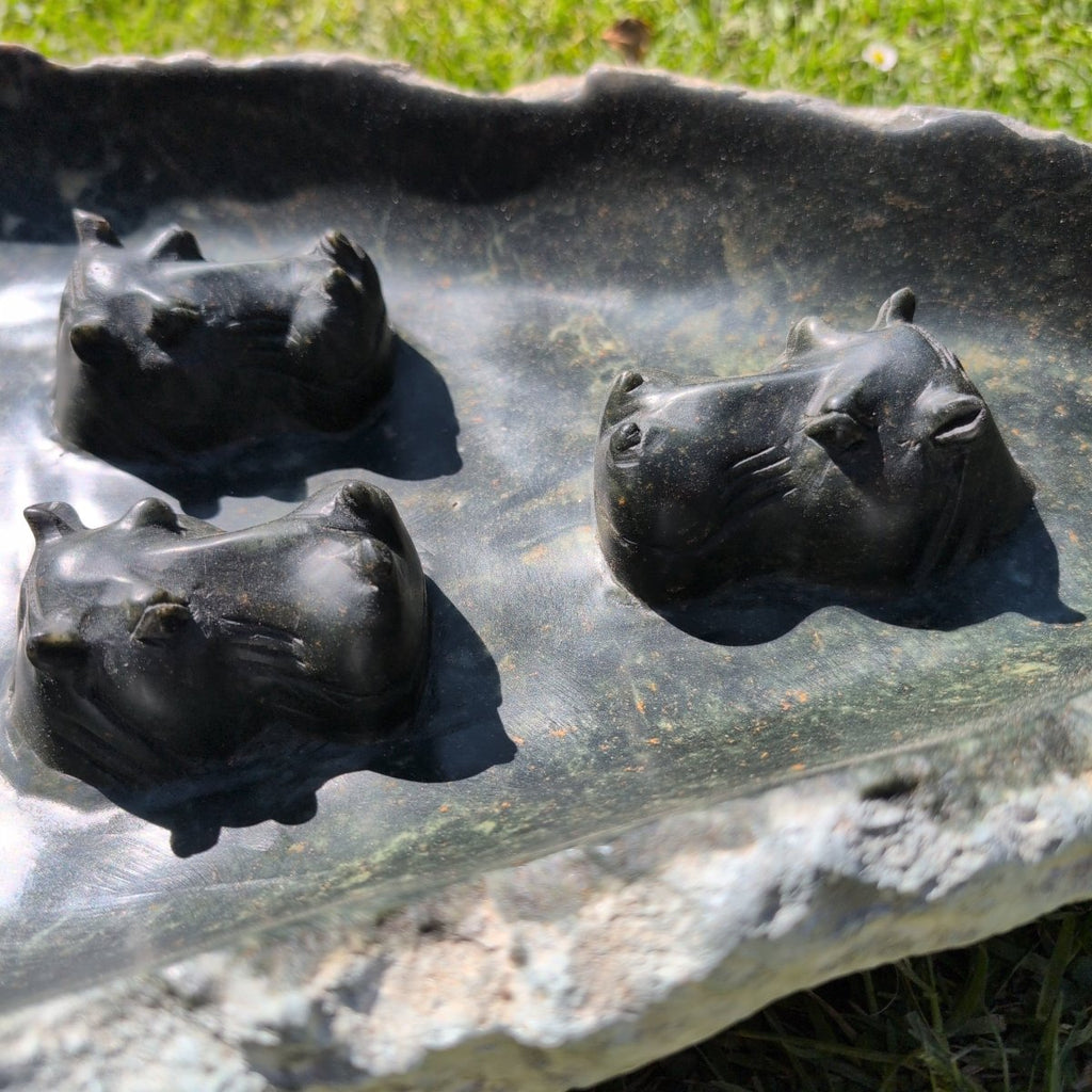 Vogeltränke Hippo Unikat #333 Künstler: Timothy Rukodzi