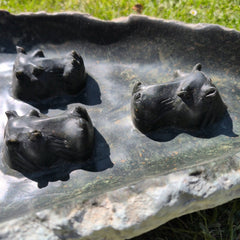 Vogeltränke Hippo Unikat #333 Künstler: Timothy Rukodzi