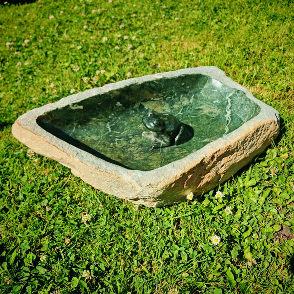 Vogeltränke Frosch Unikat #101 Künstler: Creto Simon