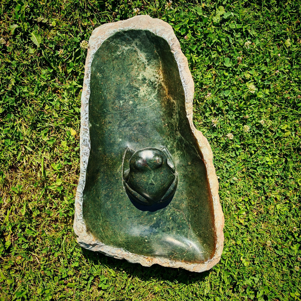 Vogeltränke Frosch Unikat #54 Künstler: Creto Simon