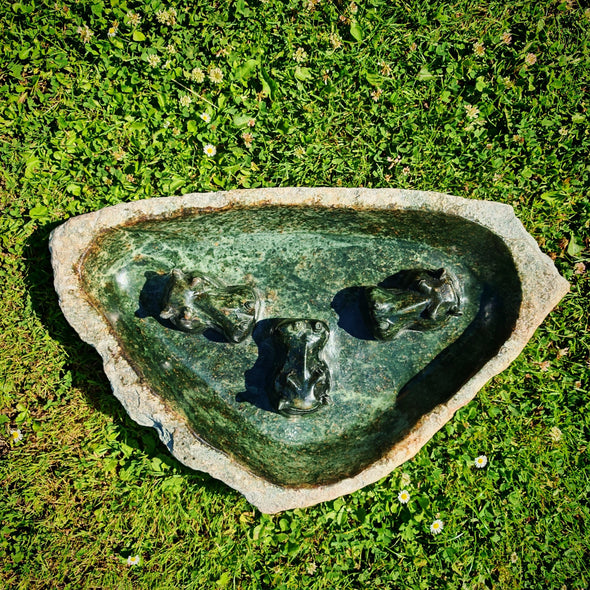 Vogeltränke Hippo Unikat #106 Künstler: Timothy Rukodzi