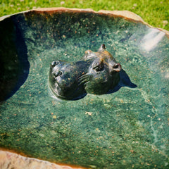 Vogeltränke Hippo Unikat #26 Künstler: Timothy Rukodzi