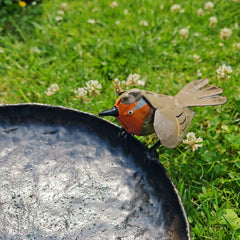 Vogeltränke "Rotkehlchen", Gartenfigur, Gartendekoration