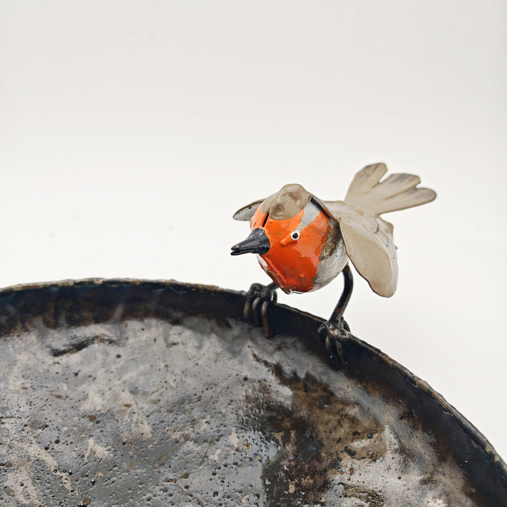 Vogeltränke "Rotkehlchen", Gartenfigur, Gartendekoration