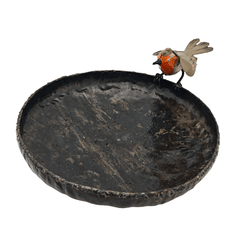 Vogeltränke "Rotkehlchen", Gartenfigur, Gartendekoration