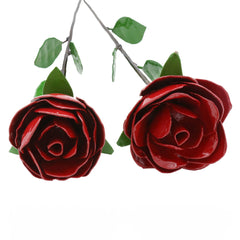 Rose Blume aus Recycling Metall. Dekoration für Haus und Garten.
