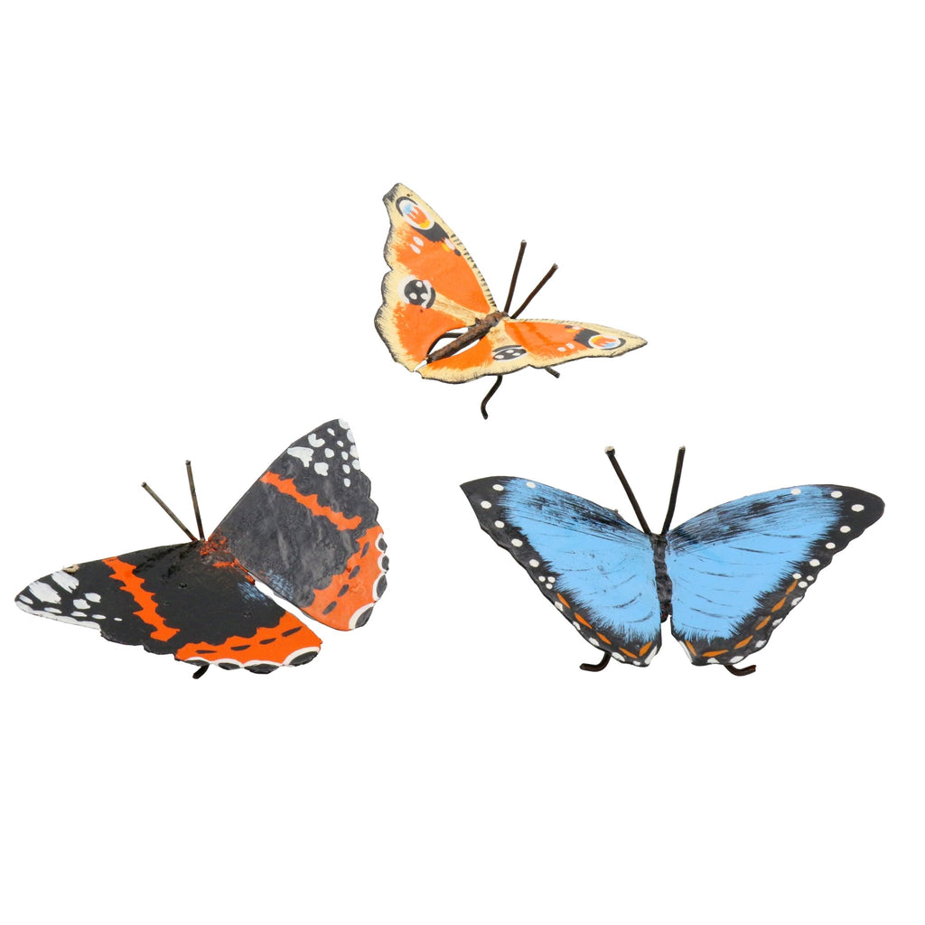 Schmetterling aus Recycling Metall. Dekoration für Haus und Garten.