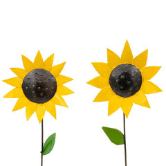 Sonnenblume Blume aus Recycling Metall. Dekoration für Haus und Garten.